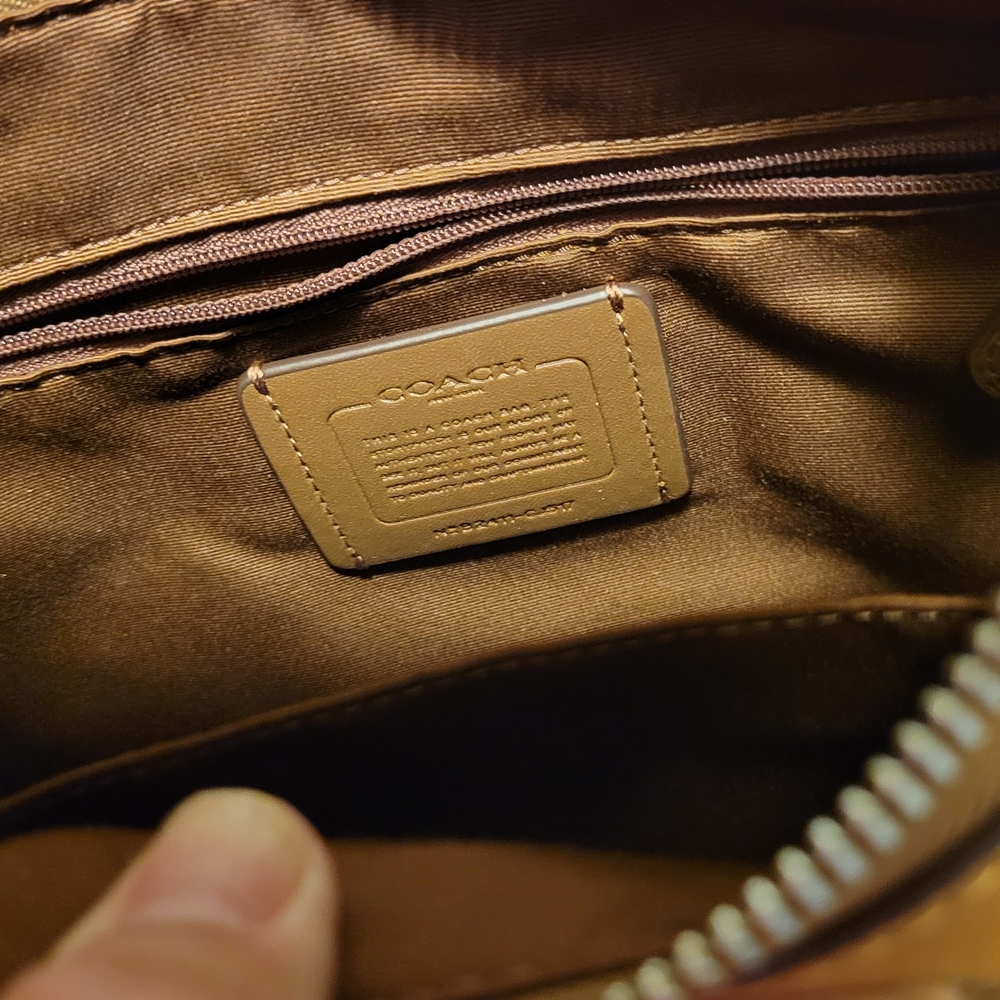 Coach Pebbled Leather Shoulder Hobo in Tan - Picture 5 of 11